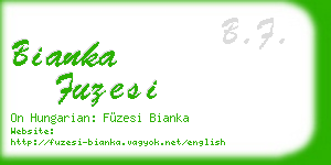 bianka fuzesi business card