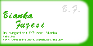 bianka fuzesi business card